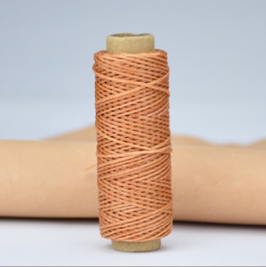 1mm Leather Sewing Flat Waxed Thread Wax String Hand Stitching Craft 50M 150D: Light coffee