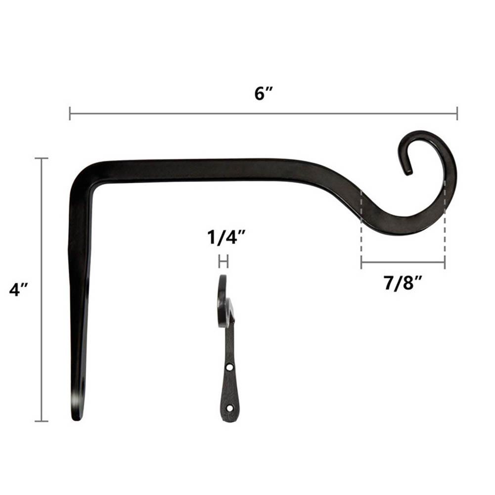 2pcs Wall Plant Hanger Bracket Garden Cast Iron Heavy Duty Plant Flower Hanging Hooks For Indoor Outdoor Plants Decor