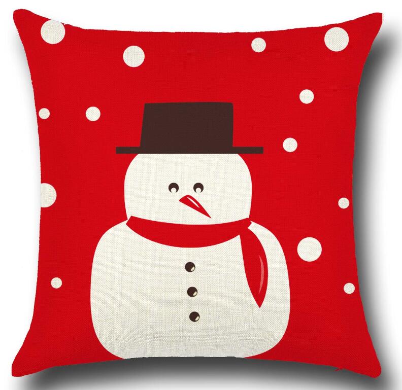 45*45 cm Kerstman Sneeuwpop baby kussensloop Kerst Serie Kussensloop Kussen Kerstcadeau Vierkante kussenslopen zonder Kern PP35: color 7