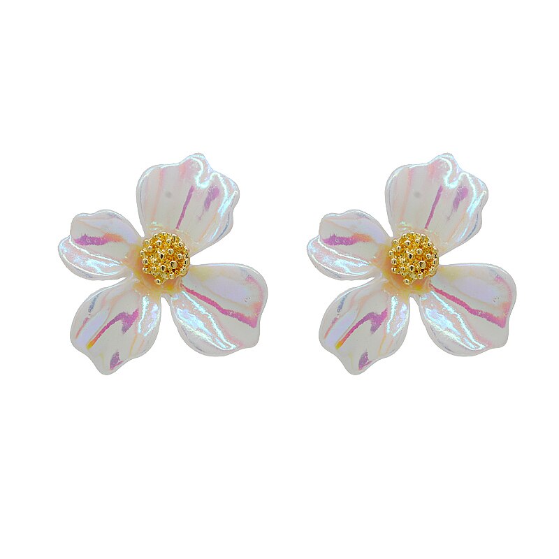 earrings female tide temperament ultra stereo flower fairy dazzle colour earrings earrings sweet girl: Default Title