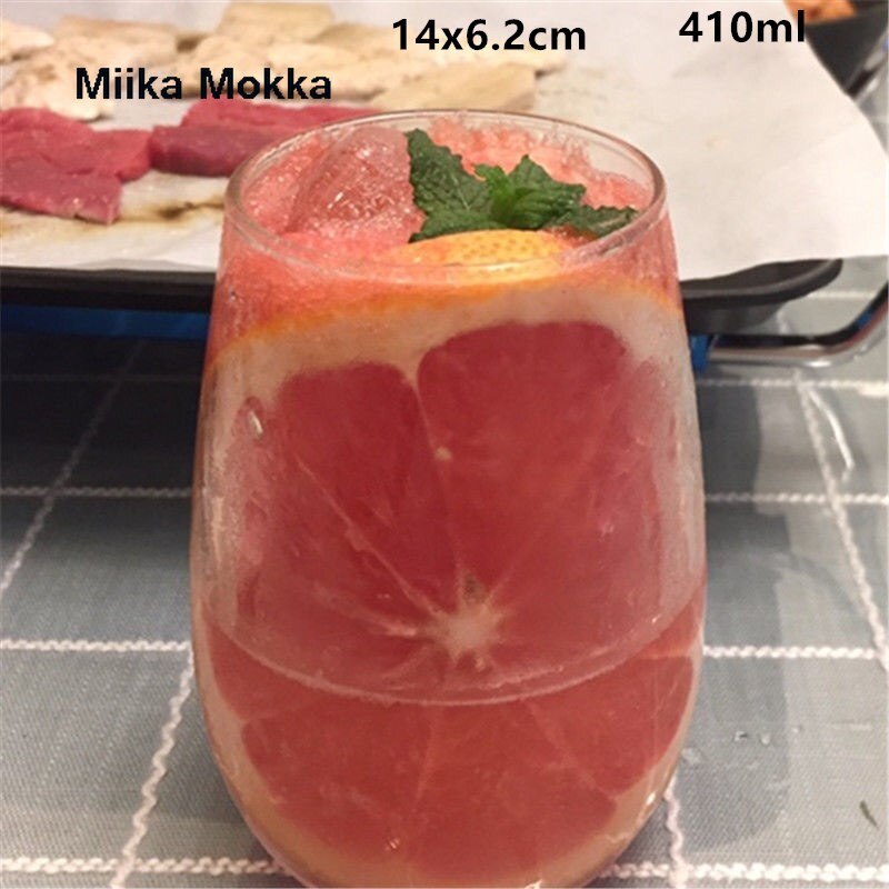 Water Cup European Style Glass Cup Juice Tea Wine Glass Coffee Mug Drinking Cup Whiskey Glass Drinkware: D  tall 410ml