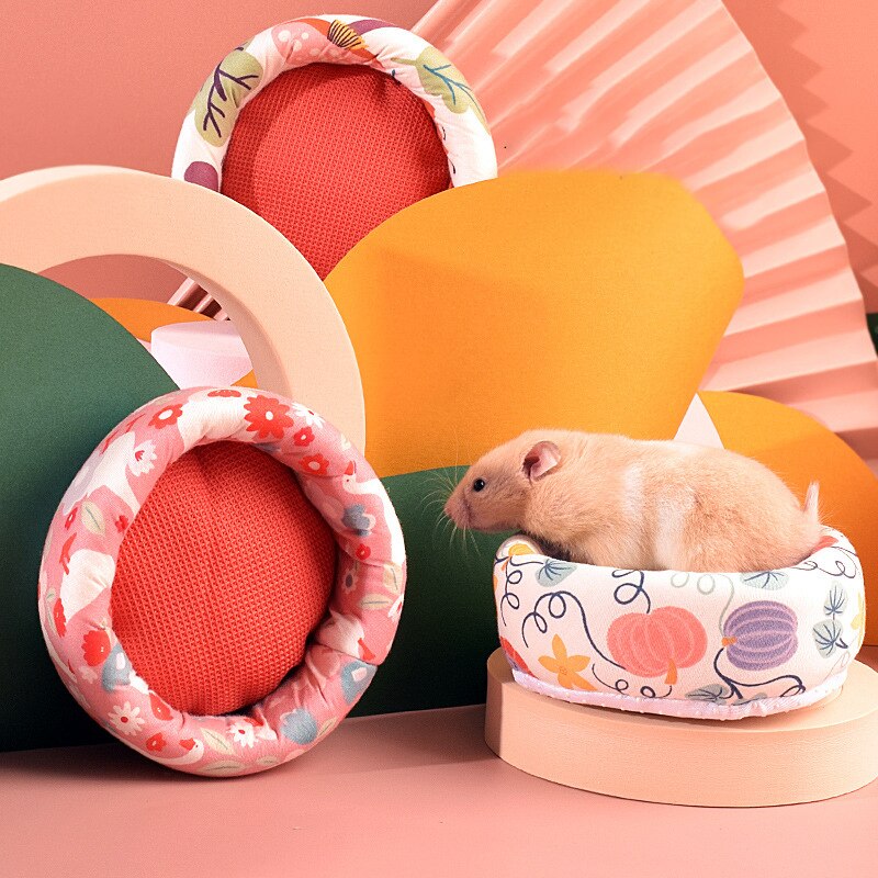 Sommer Neue Stil Hamster Kühlung Pad Haustier Hamster Nest Pad Hamster Baumwolle Haus warm Haustier Nest Gemütliche Baumwolle Kissen Guinea schwein Bett
