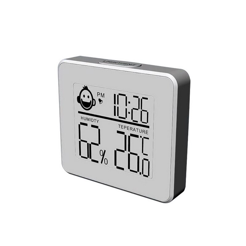Indoor Thermometer Multifunction Thermometer Hygrometer Automatic Electronic Temperature Humidity Monitor Clock Large LCD Screen
