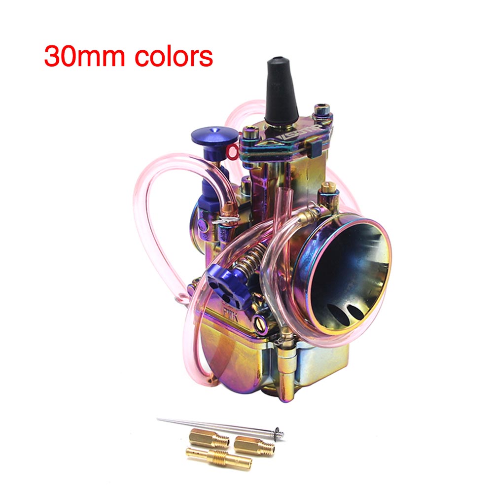 ZSDTRP Universal Multicolor Motorcycle Carburetor 21 24 26 28 30 32 34mm Power Jet Dirt Bike 4T PWK Carburador 110cc 250cc 125cc: Dark Grey
