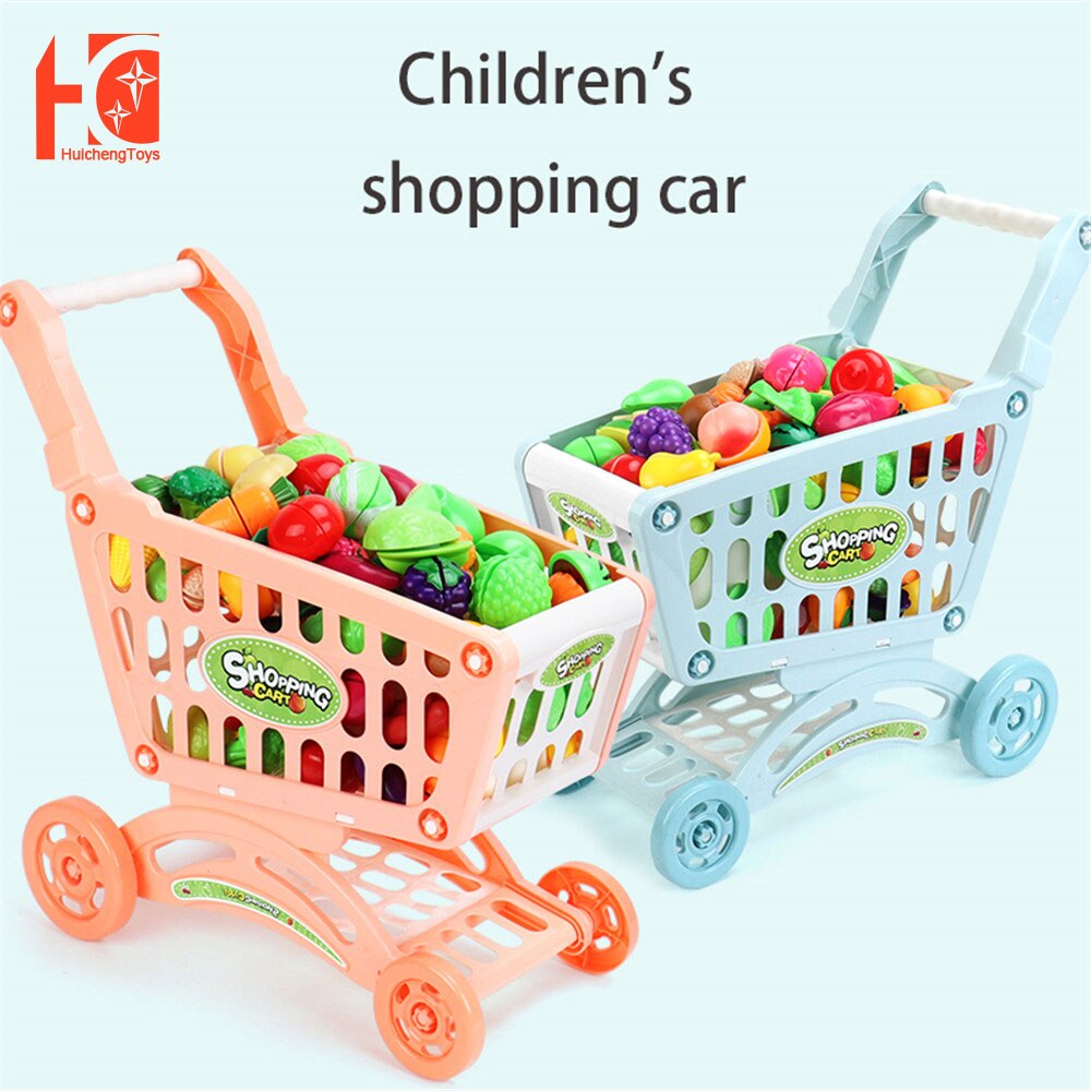 Pretend Winkelen Speelgoed Simulatie Speelhuis Meisjes Speelgoed Kinderen Winkelwagen Speelgoed Voor Meisjes Grote Supermarkt Trolley Push Auto G