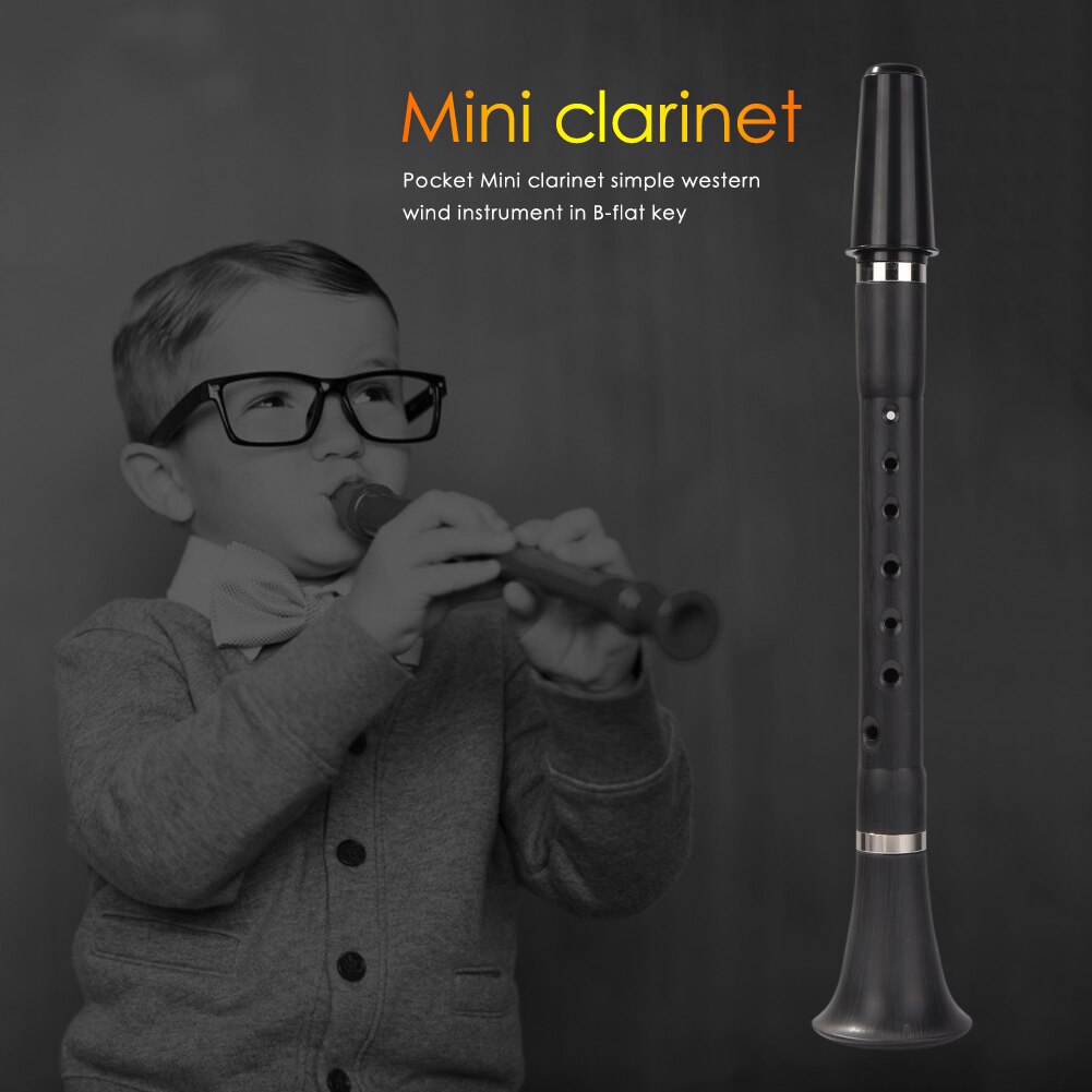 Mini Bb B Flat Clarinet Pocket Clarionet Woodwind Instrument for Beginners Practice Musical Instruments Accessories