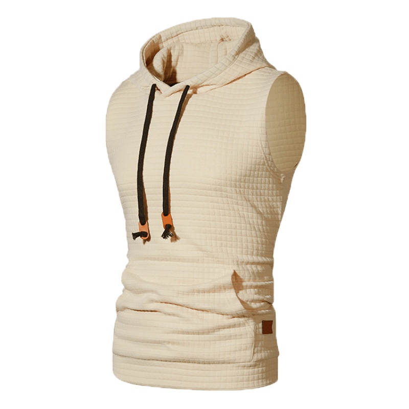 Strickjacke mit reißverschluss, ärmellose kapuzenweste für herren, übergröße -4xl streetwear-weste, hoodie, tanktop für herren