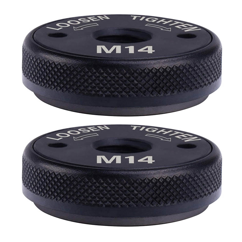 TOP Quick Clamping Nut M14 Angle Grinder Clamping Nut 115mm-230mm Flange Nut Tool Power Replacement for Makita.: 2pcs