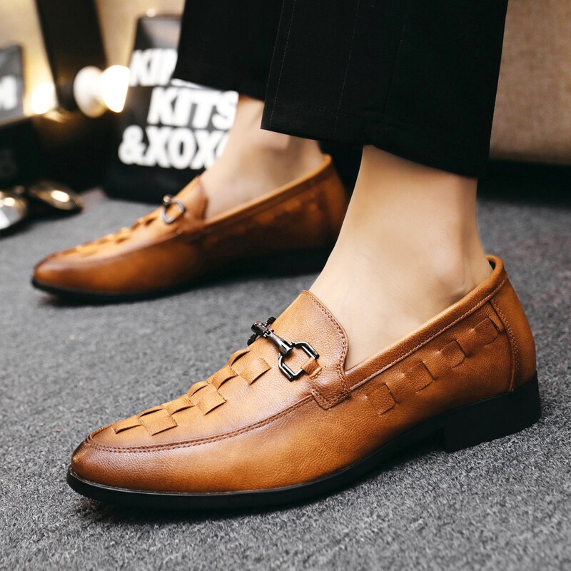 Mocasines náuticos para hombre, zapatos planos informales, sin cordones, para exteriores, otoño