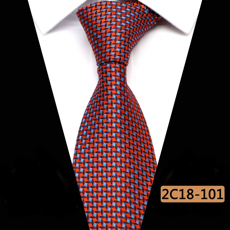 YISHLINE Men Ties 8 cm POLKA DOTS Cassual Jacquard Woven Necktie Mens Tie Business Corbata Para Hombre Accessories: 2C18-101