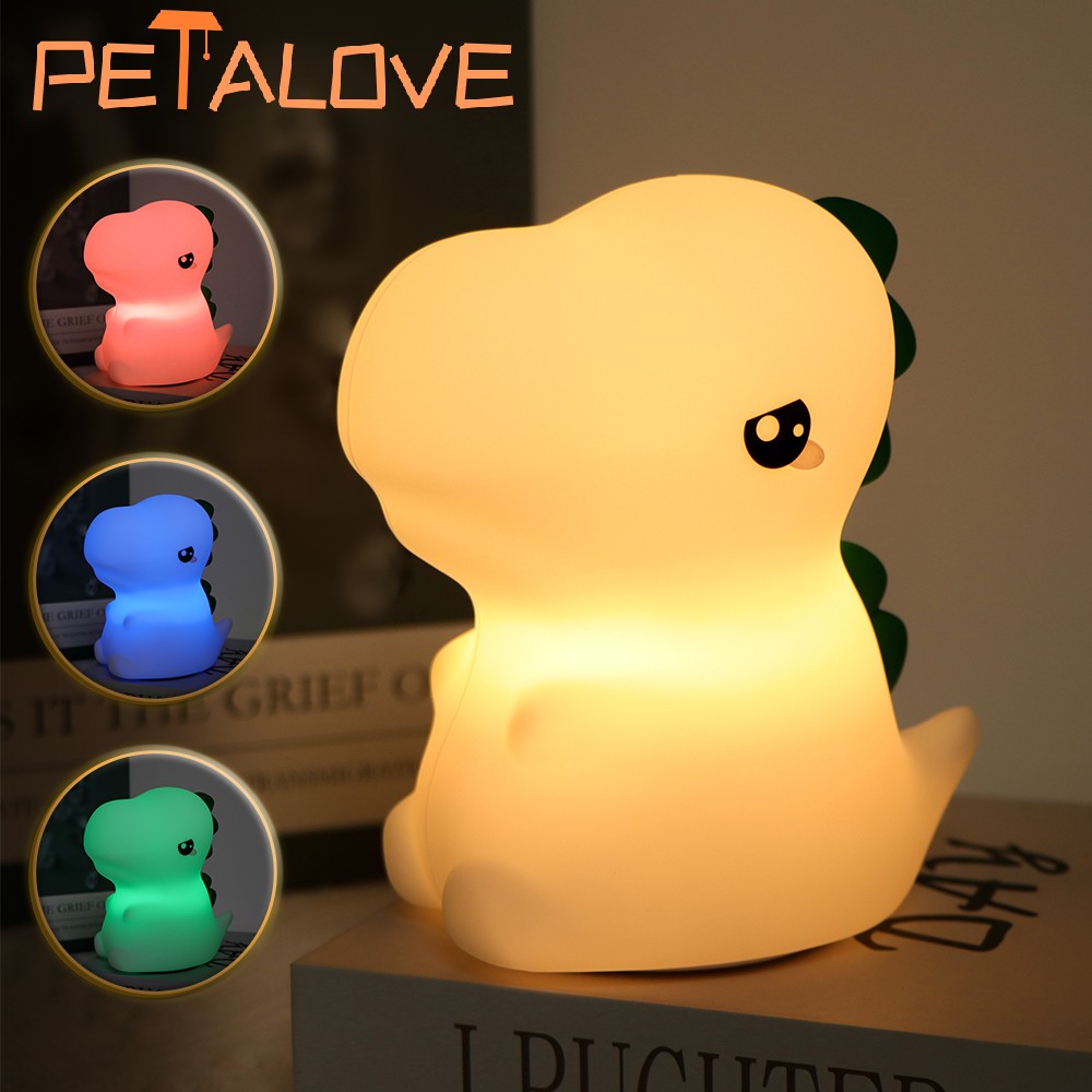 Luz nocturna, lámpara de silicona con forma de Animal, recargable por USB, luz suave y cálida, decoración de cabecera de habitación: orange