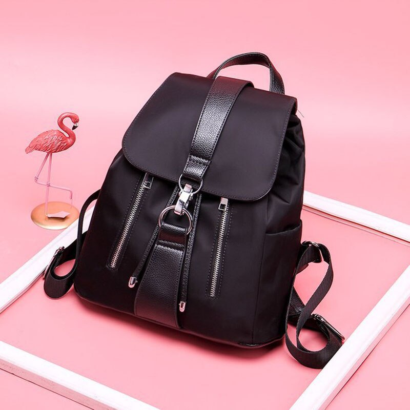 Vrouwen Grote capaciteit Rugzak Waterdicht Nylon Casual Rugzakken College Wind Schoudertas Schooltassen voor Tienermeisjes