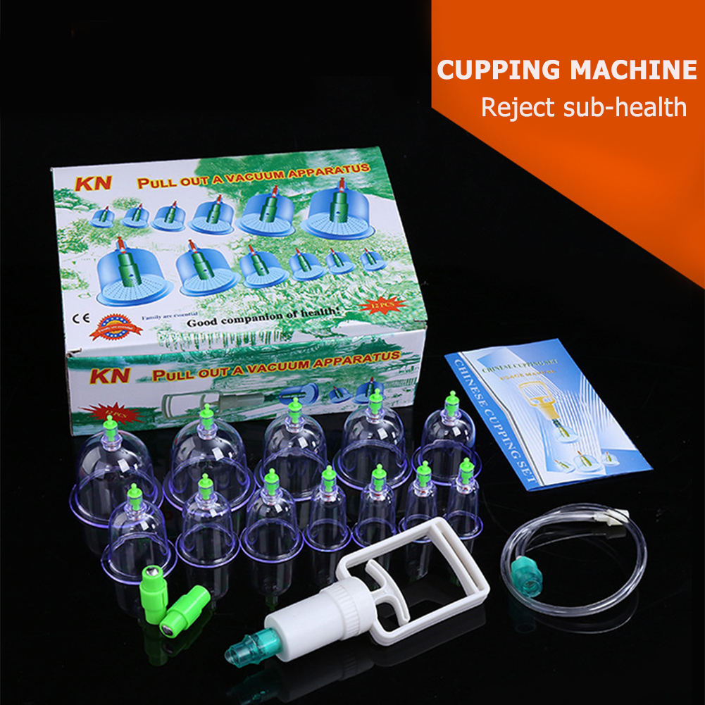 12 Stuks Vacuüm Cupping Cups Zuig Therapie Apparaat Body Massager Cupping Tool Arm Massage Ontspanning Anti-Cellulite Messager