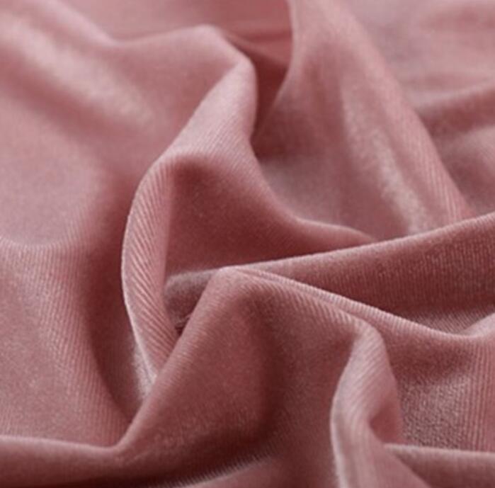 Tissus soyeux en velours doux de 50x150cm, pour vêtements de luxe, rideau Textile de maison: 16 Pink