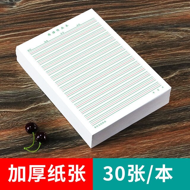 10 Pcs/Set English Exercise Book Pen Calligraphy Paper English Character Writing Exercise Book Notebook