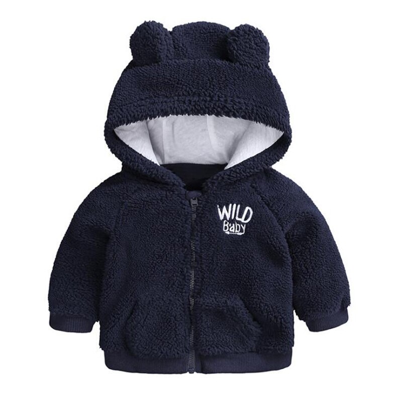 Baby winter bovenkleding hoodies jongens kasjmier jassen meisjes schattige jassen babykleding warm houden kostuums kinderen jaqueta: Blauw / 3m