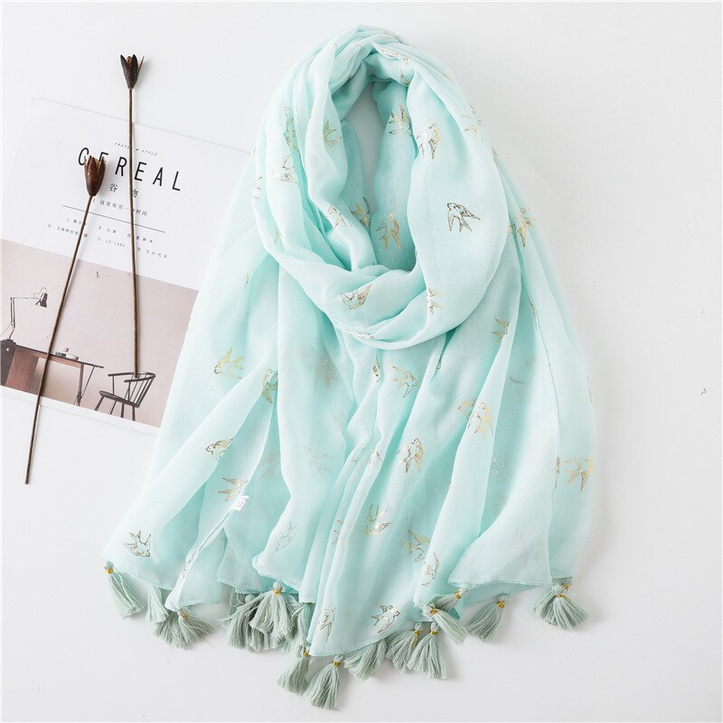 dyr skrive ut bomull skjerf til kvinne blomster svelg fugl pareo sarong badesuite dekke opp