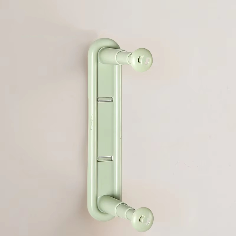 Estante de almacenamiento para colgar ropa escalable sin perforar agujeros | Colgador de ropa montado en la pared que ahorra espacio, almacenamiento autoadhesivo: green