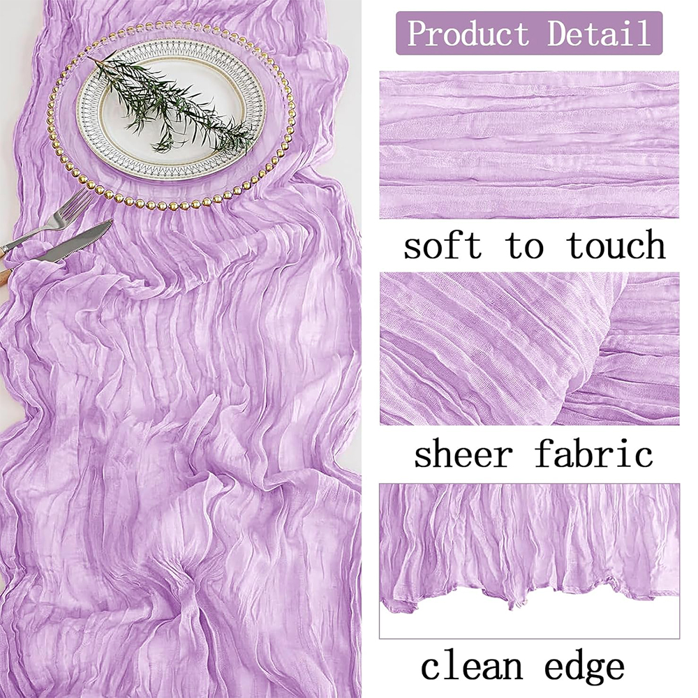 Julegrøn rød bordeaux ostedug bordløber boho rustik gaze terrakotta bordløber til bryllupsfest fødselsdagsdekoration: 32*210cm / Marine blå