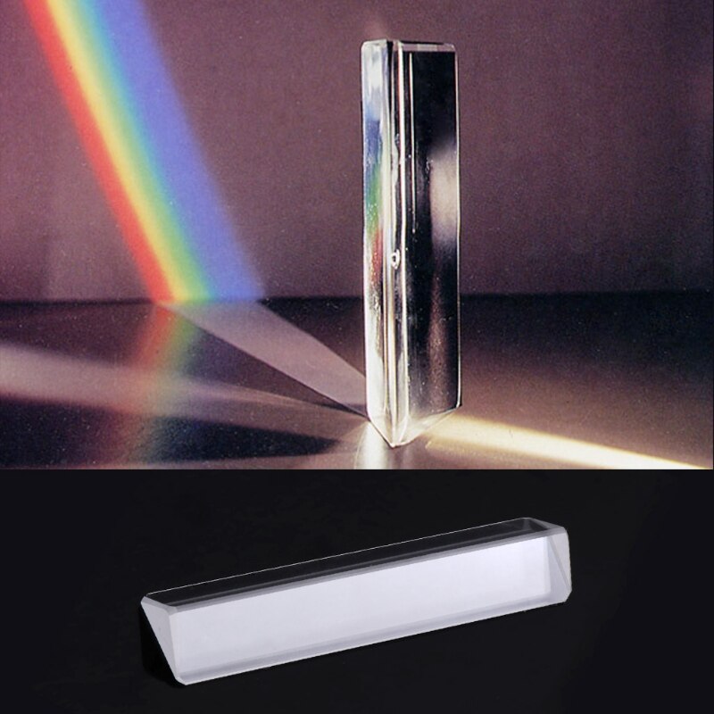 Triangular color prism K9 Optical Glass Right Angle Reflecting Triangular Prism For Teaching Light Spectrum