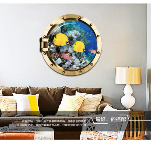Dejlig sød 3d koøje havdyr udsigt aftagelig wallsticker decals pvc vægmaleri hjem stue børn soveværelse dekoration