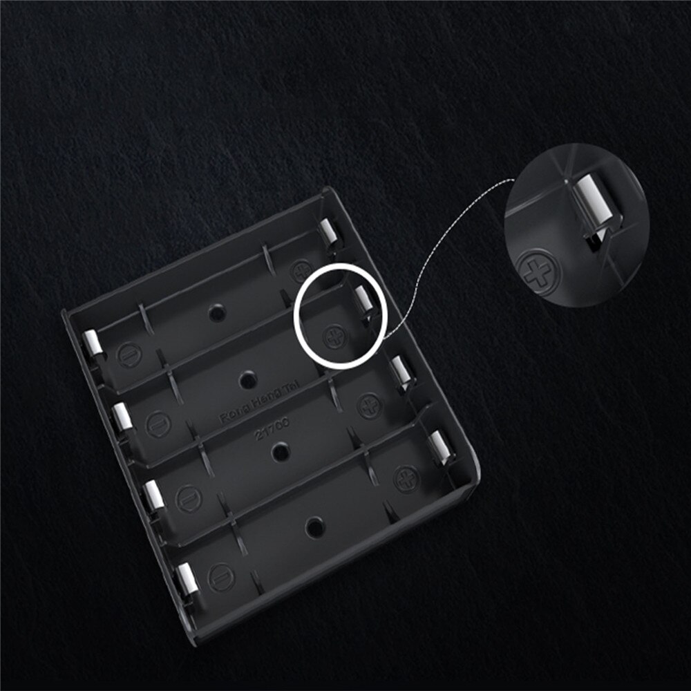 Durable 4-slot 21700 Battery Box Fireproof ABS Battery Pack Box for 21700 Lithium Battery Storage Holder Accessories