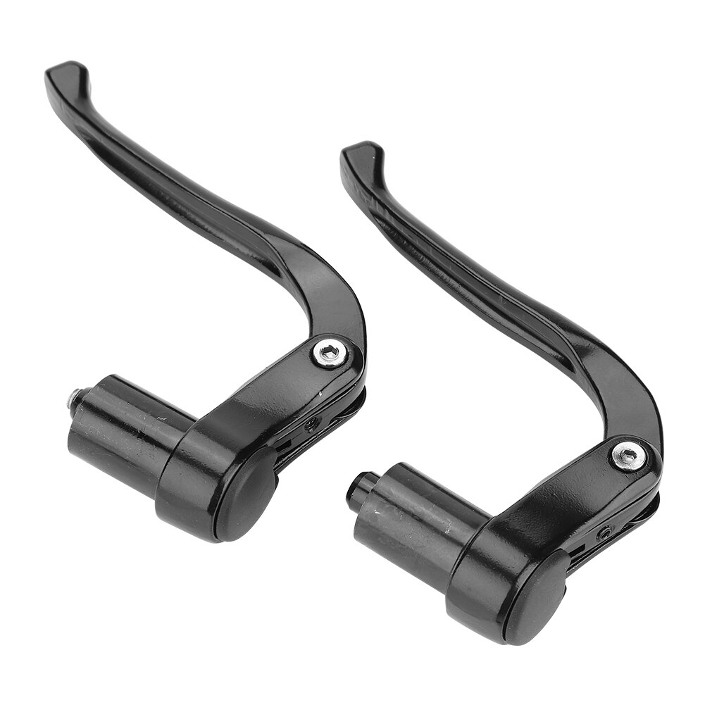 1 paar fietssturen mtb fixed gear racefiets remhendel stuur tt triatlon bar end voor fiets: Zwart