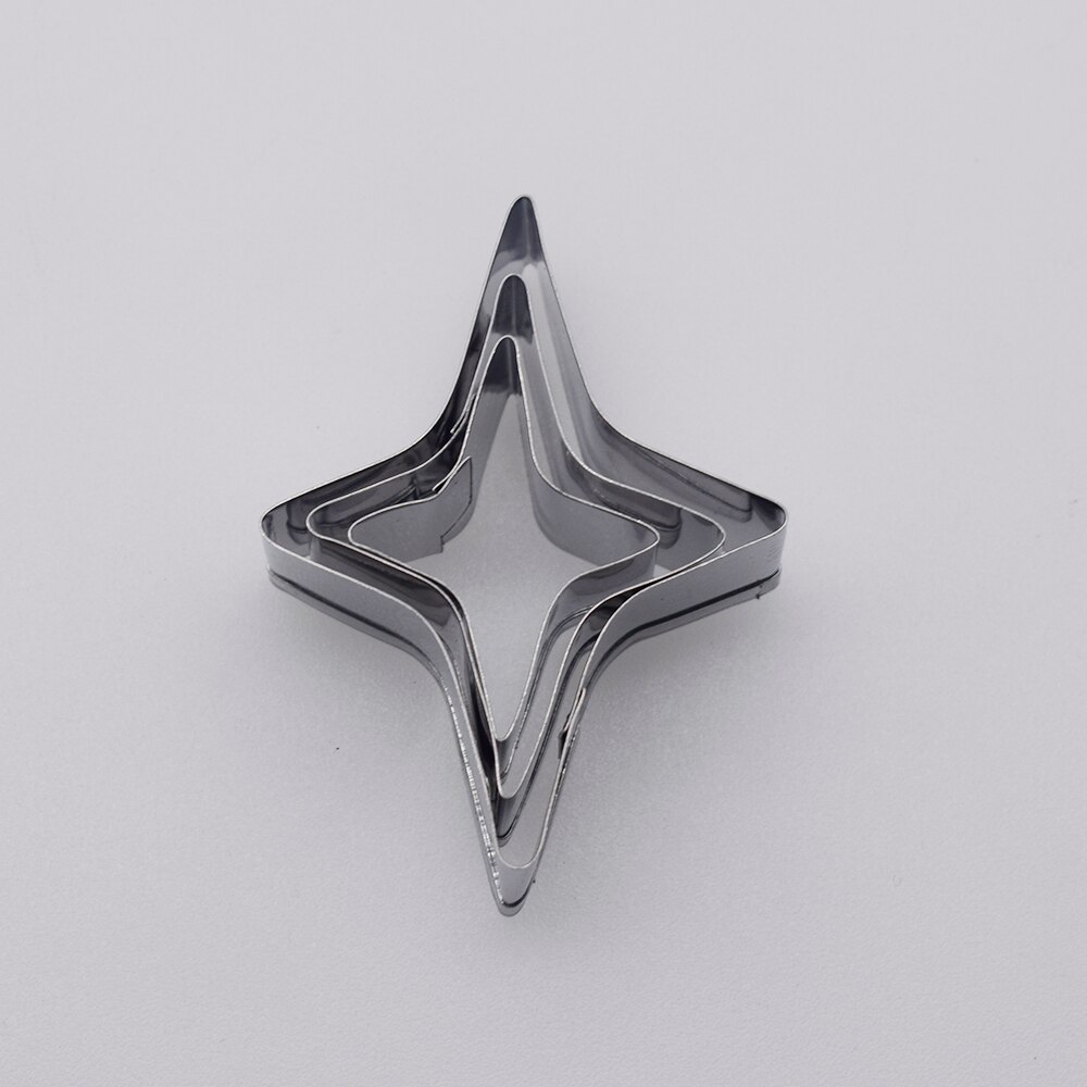 Clay Tool Stainless Steel Geometry Cutting Mold Clay cutter Baroque Mandala texture emboss stamp block pottery tools kit: 4 star cutter 3