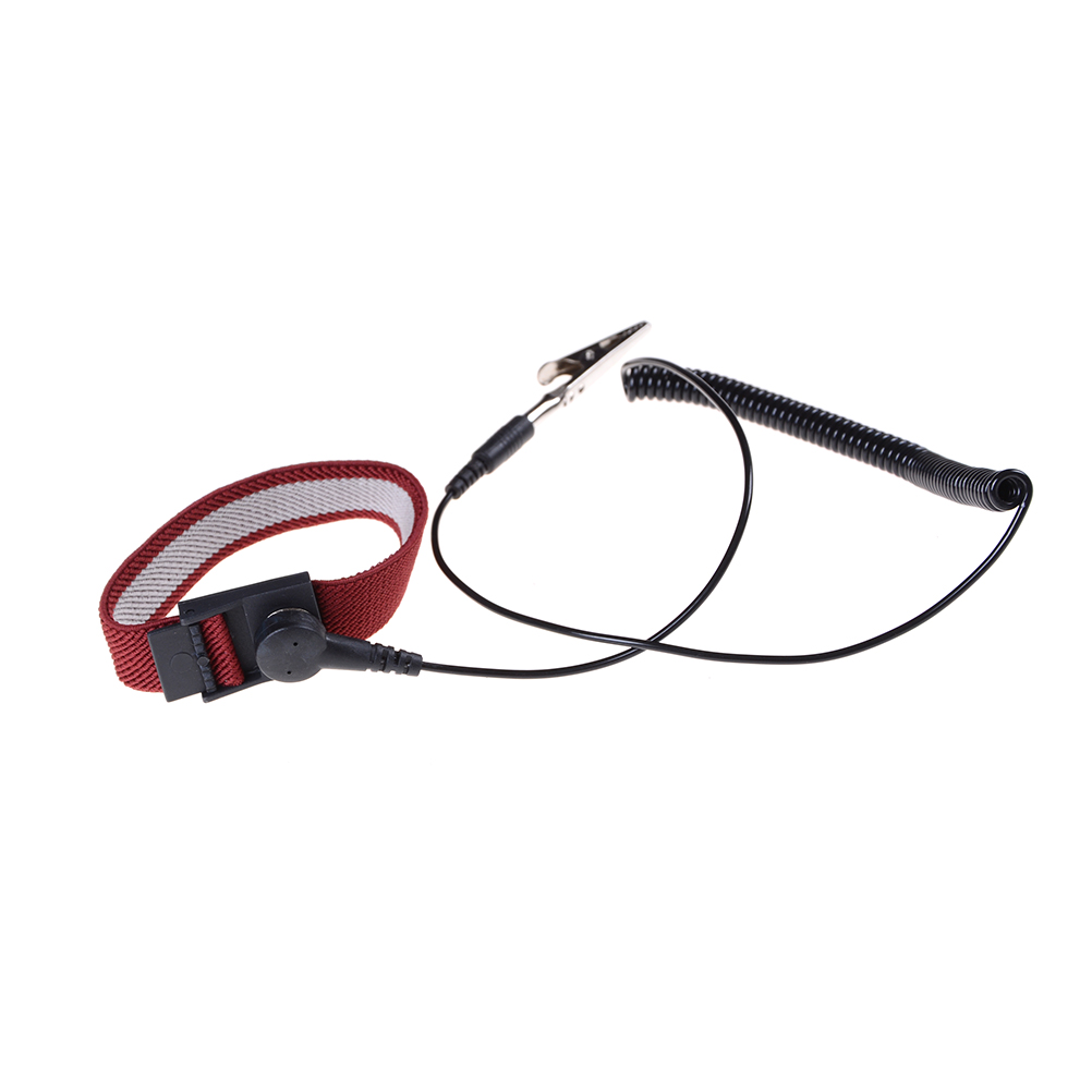 1Stck Anti Statische Arbeit Handgelenk Gurt ESD Einstellbare Entlastung Gürtel Boden Metall Armbinde Werkzeug: VERMEIL