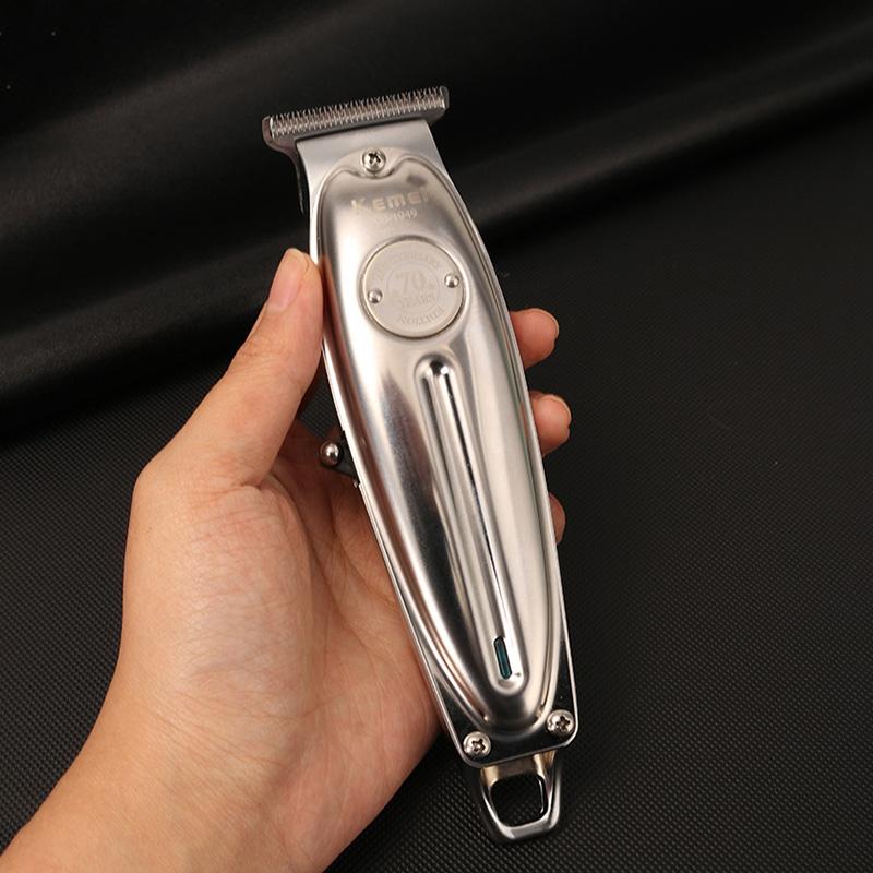Kemei-maquinilla eléctrica para cortar el pelo para hombres, máquina para cortar el pelo de Metal, cabeza de aceite de 0mm, carga USB, 5w maquina de cortar cabello cortadora de pelo maquinilla de cortar