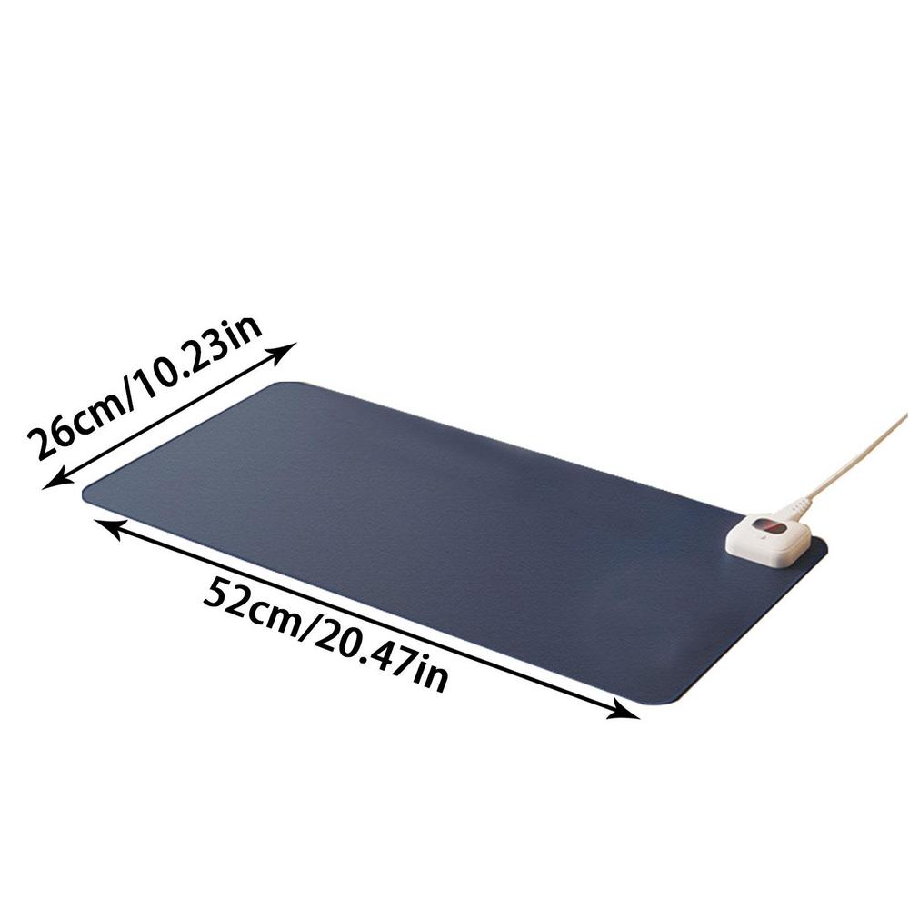 Elektrische Warmte Muismat Display Temperatuur Verwarming Muismat Tafelmat Warm Houden Hand Voor Winter Kantoor Computer Bureau Toetsenbord: Blauw