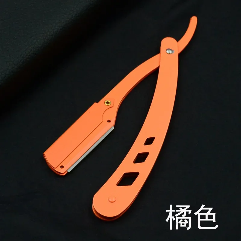 Barbershop Men's Shaver Straight Edge Barber Razor Knives Manual Beard Shaving And Care Replaceable Blades Shavette For Men: Pink