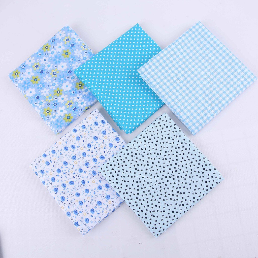 TELOTUNY 5Pcs Kids Handkerchief DIY Hand Stitched Hankies Cotton Printed Small Floral Handkerchief Children Handkerchiefs 1126