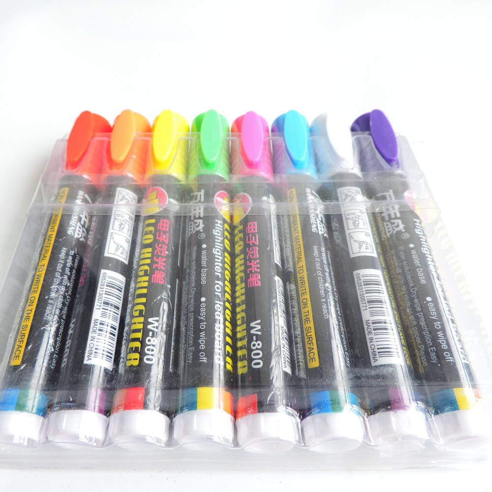 Bijenteelt Tool 8 Stuks Bee Pen 8 Kleuren Queen Bee Marker Pen Imker Markeerstift LED Board Markering Marker Bijenteelt Apparatuur