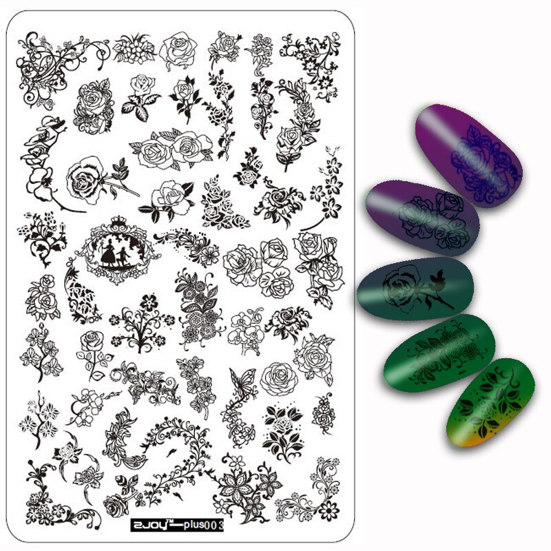 2018Big Size Decoraties Nail Stempelplaten Konad Stamping Nail Art Manicure Template Stempel Nail Gereedschap