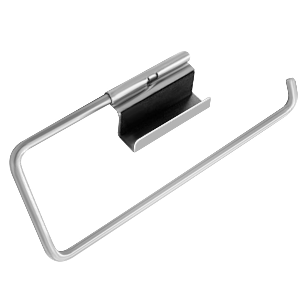 Over the Drawer Cabinet Door Paper Towel Roll Hanger Rack for Kitchen Bathroom Stainless Steel Hook