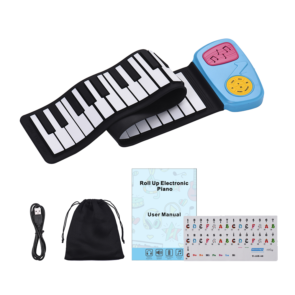 Portable 49-Key Silicon Electronic Keyboard Roll-U... – Grandado