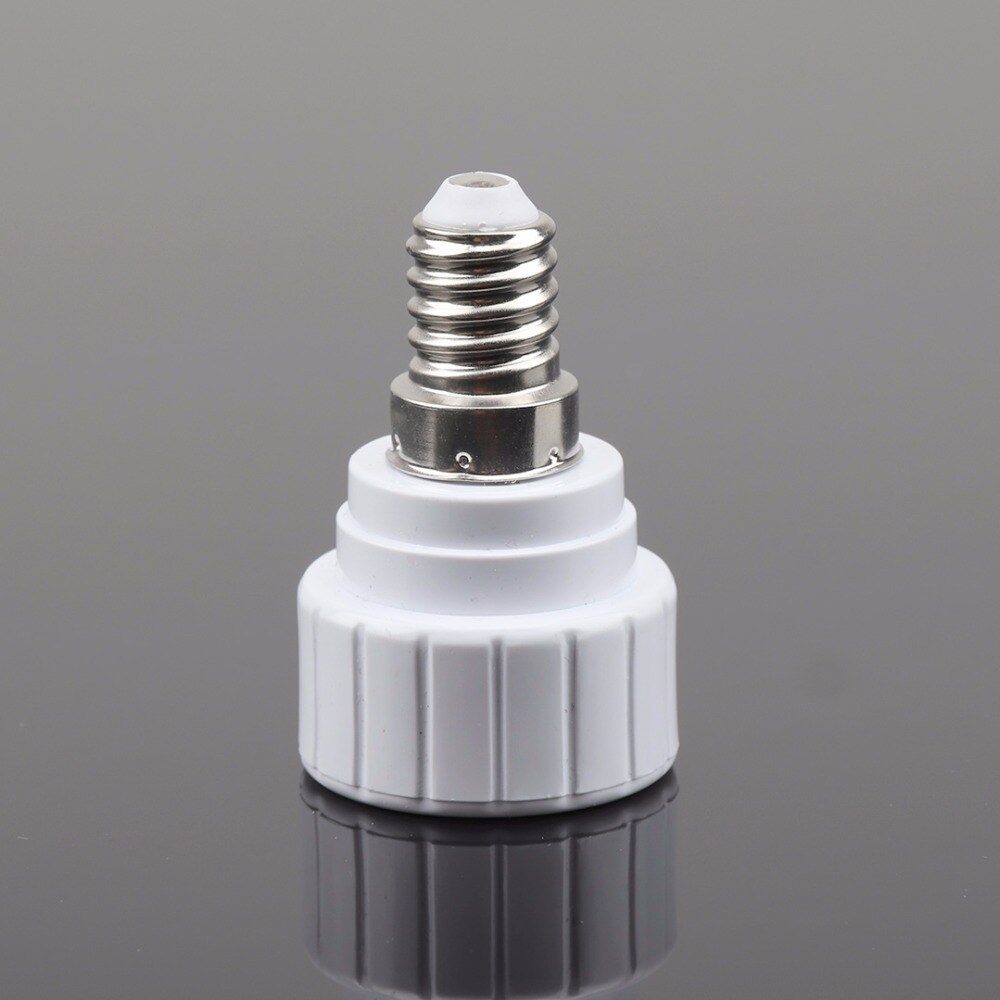 Adaptador convertidores de portalámparas E14 a GU10, Base extendida LED para casquillo de lámpara de bombilla, larga vida útil, Color blanco JQ, 10 Uds.