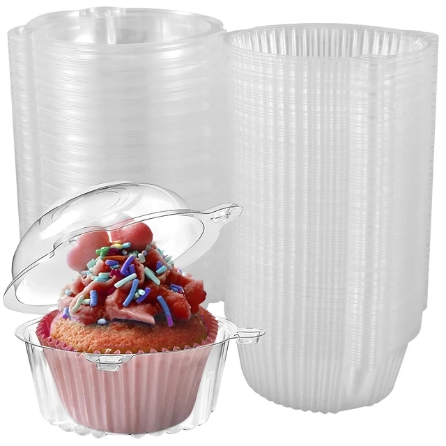 30/50 Stuks Taart Verpakking Cupcake Muffin Container Gebak Dessert Houder voor Bruiloft Verjaardagsfeestje Decor Levert Baby shower: 5x5x5 cm