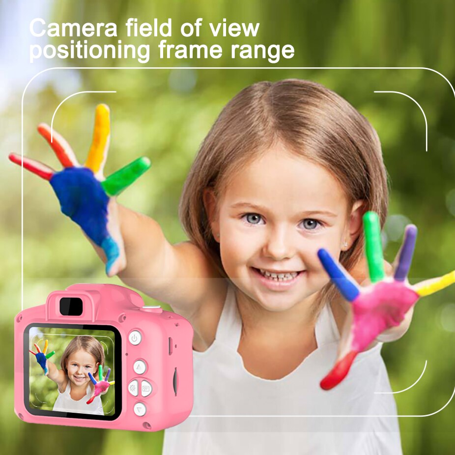 Børnekamera digitalt multifunktionelt 1080p hd skærm foto video lille barn legetøj kamera fødselsdag udendørs spil fotoаппарат