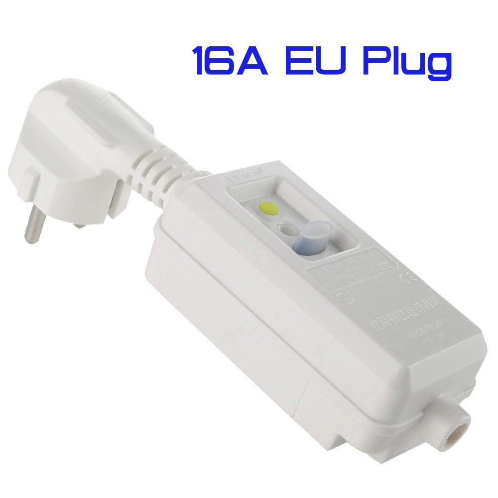 16A 220V 240V EU Plug GFCI Safety RCD Leakage Protection Socket Adaptor Home Circuit Breaker Cutout Powers Trip Switch