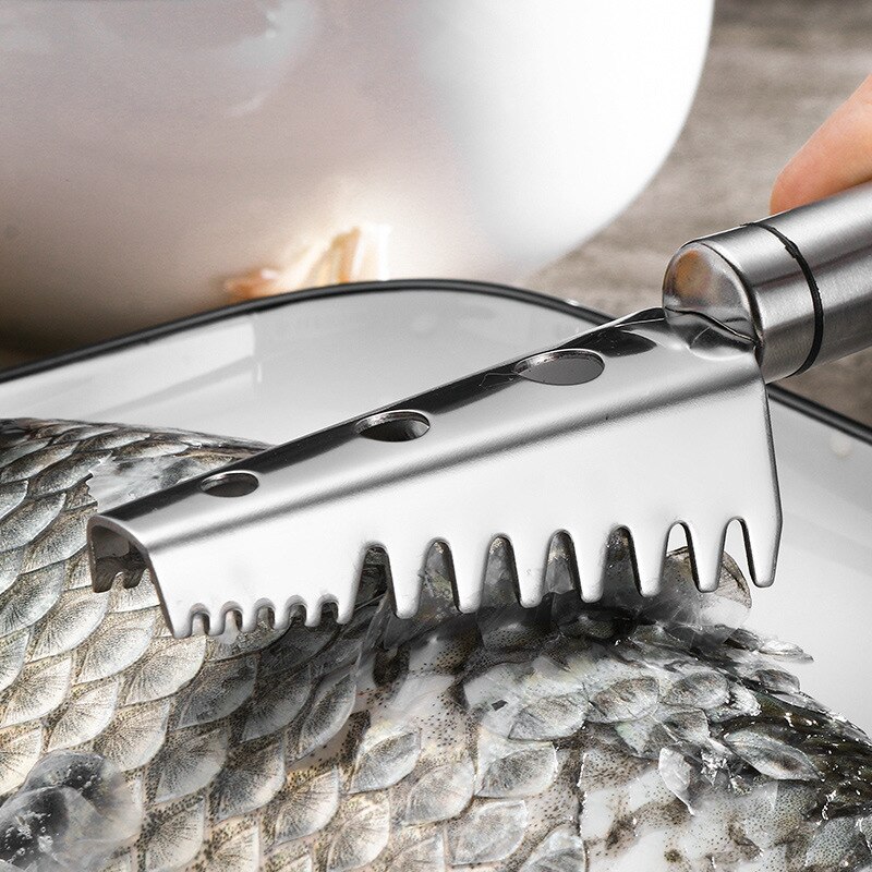 Fish Scale Knife Stainless Steel Fish Scale Planer Kitchen Tool Scraping Fish Scale Brush Thick Fish Scale Knife