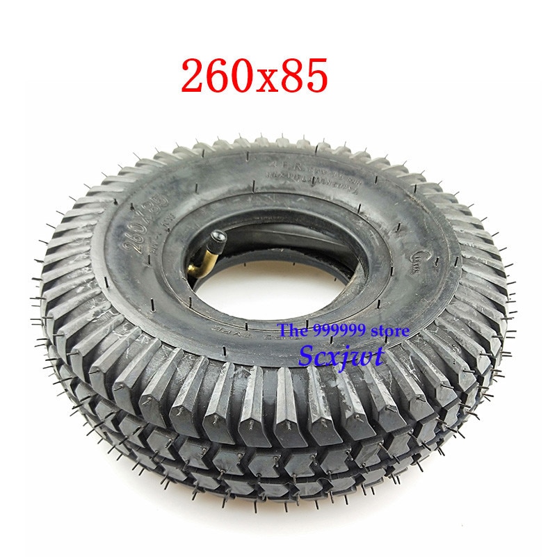 High Performance 260x85 Tire and Inner Tube 3.00-4(10"x3", 260*85) Knobby Scooter, ATV and Go Kart Tire and Tube Motor Tire