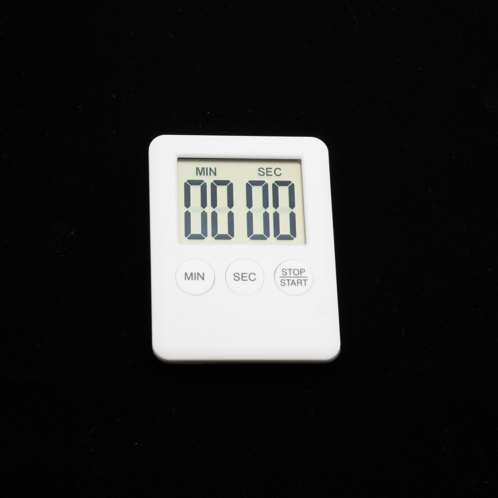 2 Kleuren Grote Lcd Digitale Keuken Koken Timer Count-Down Up Klok Luid Alarm Magnetische Wekker Stopwatch: WHITE