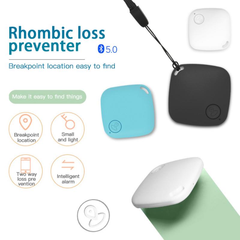Diamantförmiges anti-verlust-gerät mit zwei-wege-ortungsfunktion, alarm, bluetooth-locator-app, positionssuche und intelligentem tracker