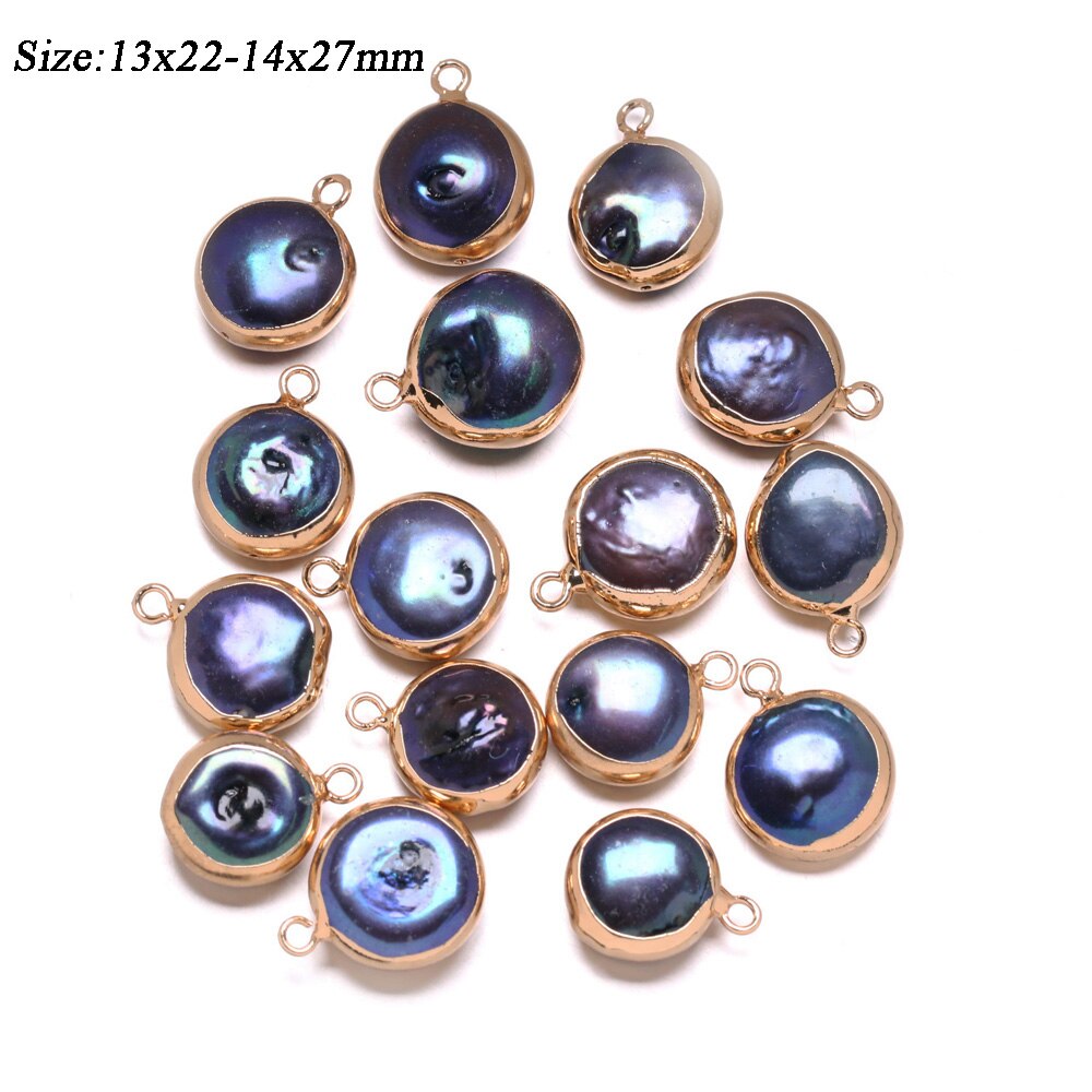 Natural Freshwater Pearl Pendants Charms Connector Pendants for Jewelry Making DIY Accessories Fit Necklaces Bracelet Earrings