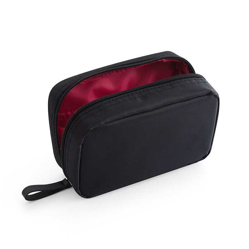 Mini Solid Color Flamingo Cosmetic Bag Cactus Travel Toiletry Storage Bag Beauty Makeup Bag Cosmetic Bag Organizer: black-1L