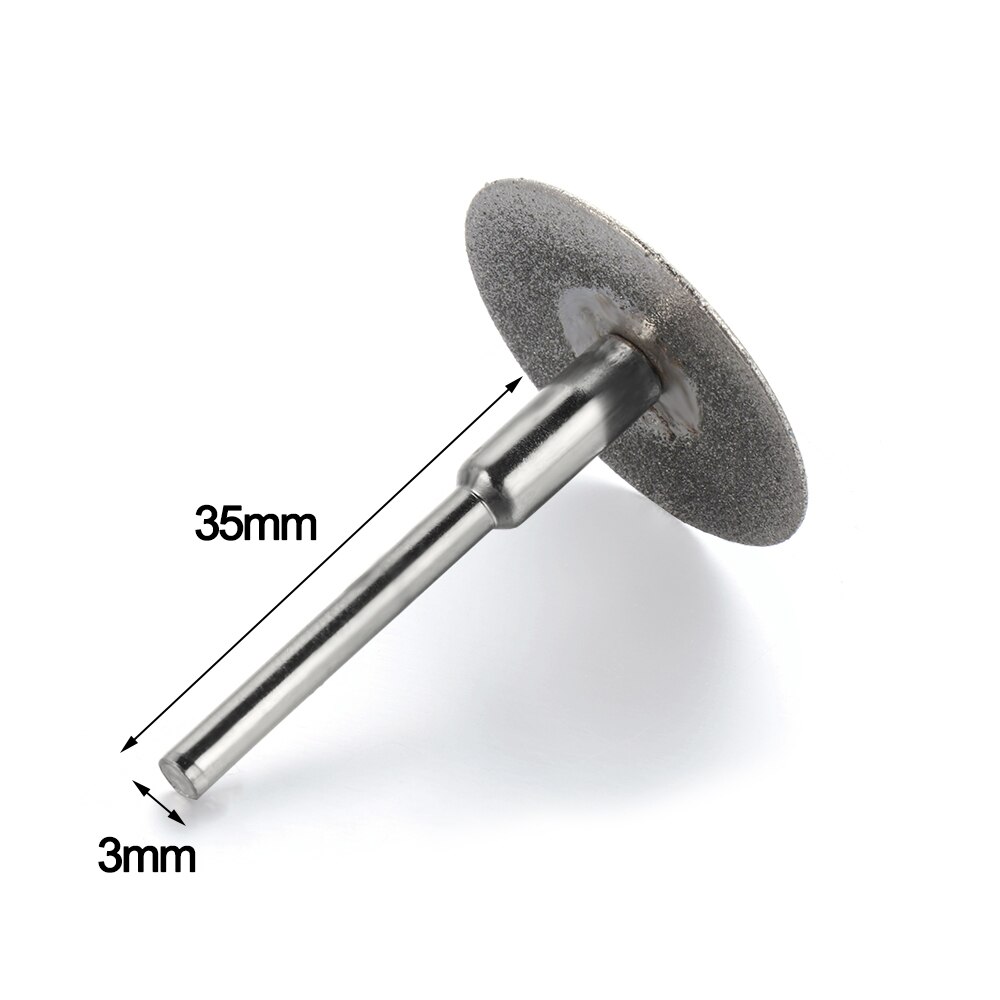 20-50mm Diamond Cutting Discs & Drill Bit Mini Circular Saw For Rotary Tool Dremel Stone Blade Mandrel 3.0mm