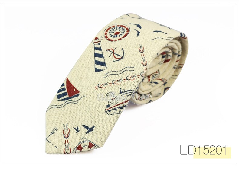 Print slips afslappet smal slips slips til mænd hip-hop fest blomster bomuld tynd slips krave