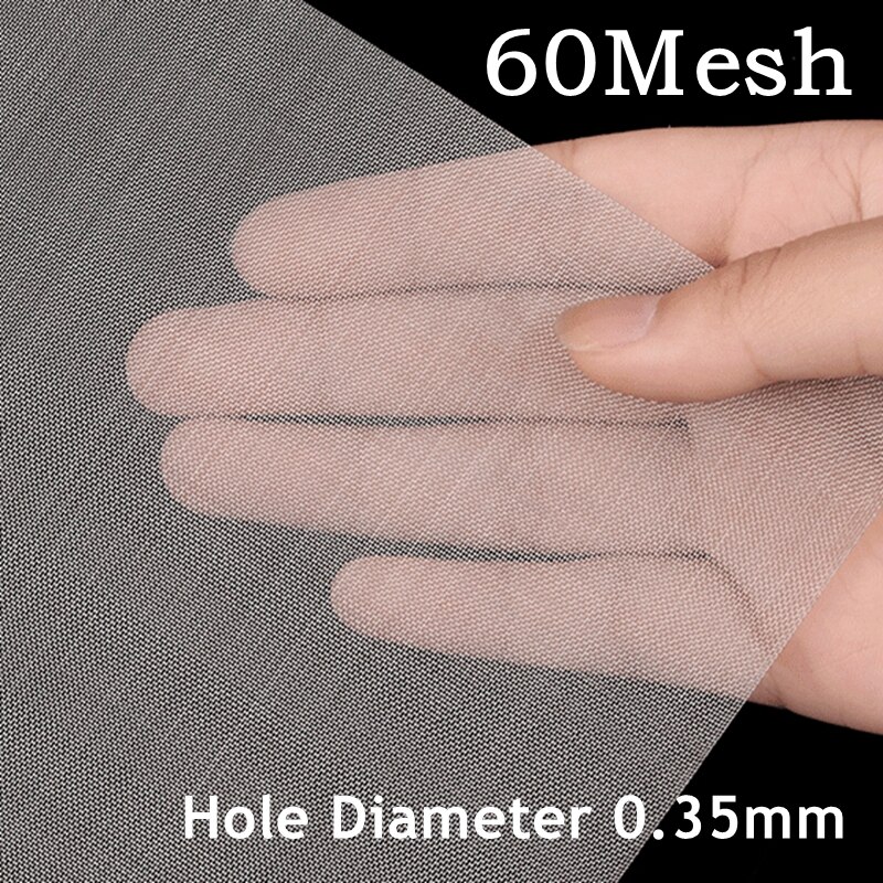 6-400 mesh 304 Stainless Steel Water Filter Mesh Kitchen Tools Food Coffee Wine Screen Filter Wire Net Fabric Screening Strainer: 60Mesh 0.35mm